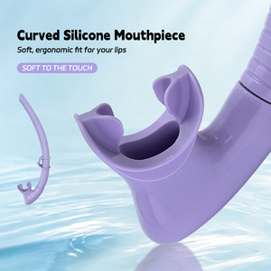 Tube de <span class=keywords><strong>plongée</strong></span> pliable et coloré en silicone souple pour la <span class=keywords><strong>plongée</strong></span> libre, tube respiratoire sous-marin flexible - Product Image 3