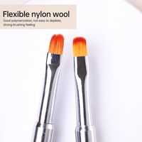 Pinceau à ongles double embout pour nail art, stylo de dessin floral pour extension de gel UV, spatule applicatrice de gel UV, accessoires et outils de manucure