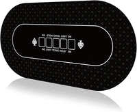 Tapis de poker Texas de luxe pliable, moderne, portable et écologique, résistant à l'usure, pour jeux de cartes et de société – Vente chaude
