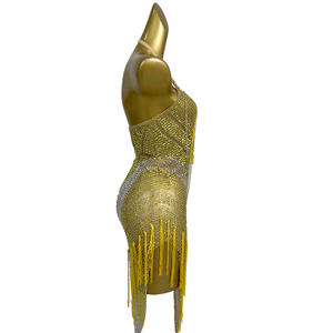 Vestido Sexy sin Mangas con Lentejuelas y Flecos para Fiesta, Club, Cumpleaños, Baile Latino, Festival - Product Image 3