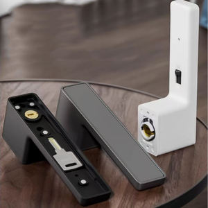 Serratura per <span class=keywords><strong>Porta</strong></span> in Zinco Minimalista Popolare Europea con Maniglia in Lega di Alluminio per Porte in Legno, Design con Foro Chiave Nascosto per Casa e Ufficio - Product Image 4