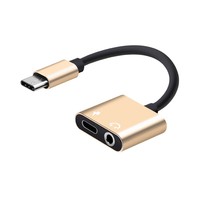 Adaptateur numérique 2 en 1 USB C vers 3,5 mm avec port de charge pour téléphone, tablette, ordinateur portable, charge et écoute audio, prise casque, 5 couleurs