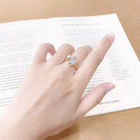 Bague de fiançailles pour femme en or jaune 18 carats, diamant de laboratoire ovale de grand carat, style vintage de luxe léger, diamant de laboratoire taille œuf de pigeon