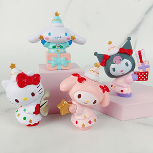 Venta al por mayor 6PCs Conjunto de Anime Navidad <span class=keywords><strong>Kitty</strong></span> Figuras <span class=keywords><strong>Kuromi</strong></span> Melody PVC Cápsula Juguetes Japón Fuente de animación - Product Image 6