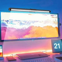 Lámpara de protección ocular moderna regulable sin deslumbramiento de pantalla, lámpara de monitor LED inteligente para ordenador, Control táctil alimentado por USB, Color ajustable