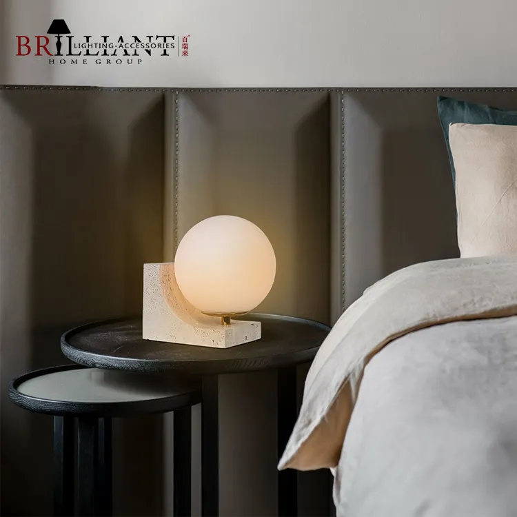 Nordic Modern Decorative Bedside Lamp Night Light Restaurant Globe Opal Glass Ball Led Table Lamp