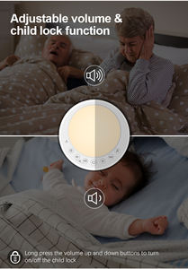 Machine à sons apaisants pour le sommeil, 16 sons HiFi, sons de la nature, berceuses, fonction mémoire et minuterie réglable - Product Image 3