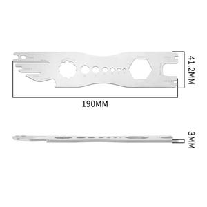 Clé à outils multifonctionnelle pour <span class=keywords><strong>vélo</strong></span> Briviga, usinée CNC, 8 en 1, outil de <span class=keywords><strong>réparation</strong></span> de <span class=keywords><strong>vélo</strong></span>, correction de disque de frein, clé à pédale, ouvre-bouteille - Product Image 3