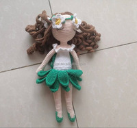 Boneka Amigurumi Rajutan Tangan dari Katun Organik Alami dengan Isian Kapas PP