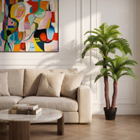 Plante verte décorative artificielle pour la maison, herbe persane, feuille de fougère en plastique, décoration en pot, intérieur, extérieur, balcon, mariage, fête