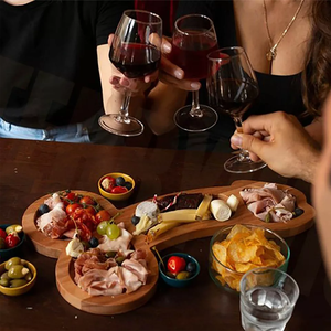 PROMOTION <span class=keywords><strong>Plateau</strong></span> à fromages amusant pour apéritif, ensemble de service en bois pour fromages et apéritifs, planches à <span class=keywords><strong>charcuterie</strong></span> en bois, décorations pour enterrement de vie de jeune fille - Product Image 5