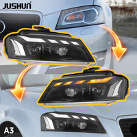 Phare LED JUSHUN pour Audi A3 08-12, phare de remplacement, éclairage de voiture, feux de jour, accessoires de voiture