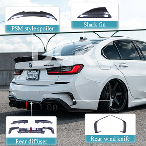 Pour BMW série 3 G20 lèvre avant en Fiber <span class=keywords><strong>de</strong></span> carbone véritable \ diffuseur arrière \ jupes latérales \ becquet \ Kit <span class=keywords><strong>de</strong></span> Modification <span class=keywords><strong>de</strong></span> calandre avant - Product Image 3