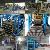 Machine semi-automatique hydraulique pour la fabrication de blocs de béton 4-40, moules interchangeables pour briques de pavage solides et creuses en ciment