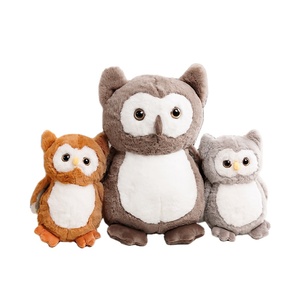 Almohada <span class=keywords><strong>de</strong></span> Peluche <span class=keywords><strong>de</strong></span> Búho <span class=keywords><strong>de</strong></span> 25 cm <span class=keywords><strong>de</strong></span> la Marca LD, Suave, Color Marrón/Café/Gris, Relleno <span class=keywords><strong>de</strong></span> Algodón PP, Bordado, Regalo - Product Image 3