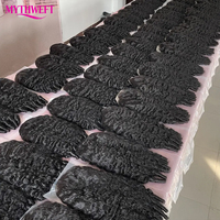 Perruque 12A en cheveux naturels bruts bouclés birmans et péruviens, 100% vierges, cuticules alignées, en cheveux humains vietnamiens, Lace Front Glueless HD Frontal Wig