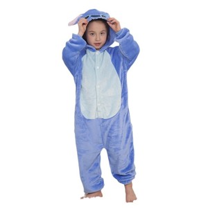 Pyjama en velours pour enfants unisexe Memune, personnage de dessin animé <span class=keywords><strong>Stitch</strong></span>, cosplay, costumes de fête d'Halloween, polyester, sur le thème des jeux - Product Image 4