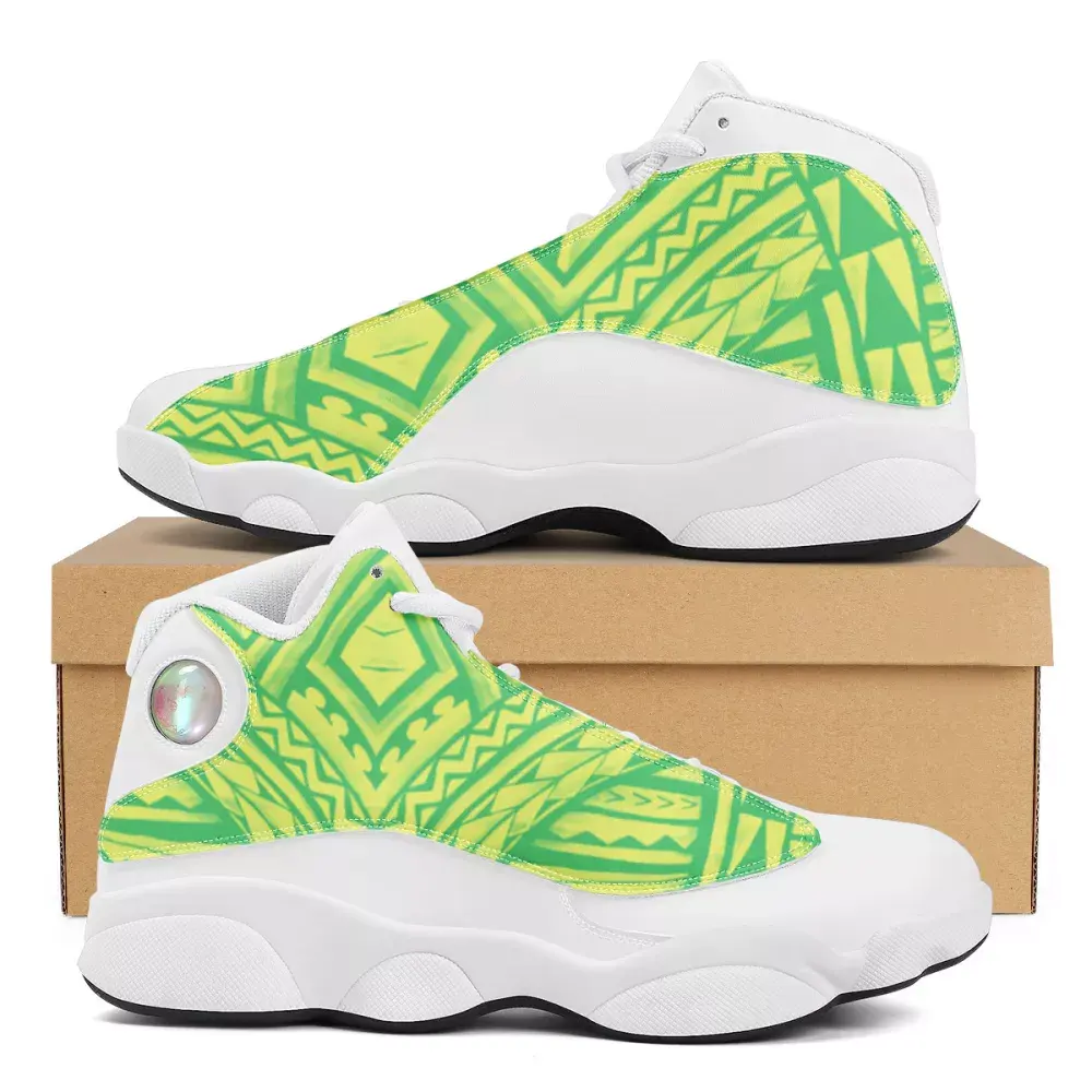 Оптовая продажа, небольшой минимальный заказ, индивидуальный логотип, полинезийская команда Самоа, спортивная баскетбольная обувь с узором, дизайнерская Повседневная Баскетбольная обувь для мужчин