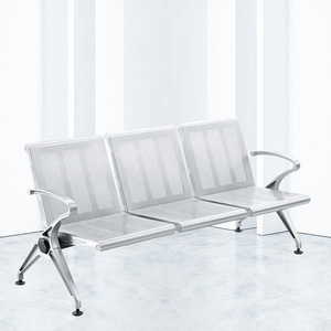 Sillas en Línea Bao Xian de 3 Plazas, Acero Inoxidable con Reposabrazos, para Hospital, Área de Espera de Aeropuerto - Product Image 3