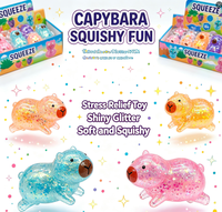 Jouet anti-stress relaxant à pincer en forme de capybara scintillant de 5 cm, en maltose, pour soulager l'anxiété (14 ans et plus)