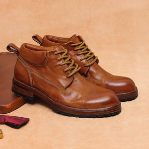 Chaussures plates décontractées et habillées pour hommes en cuir véritable respirant, légères, antidérapantes, pour l'extérieur - Product Image 3