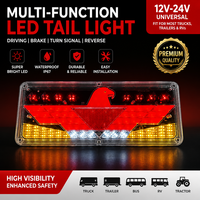 Feux de brouillard LED rectangulaires, feux de recul, clignotants LED pour camions, feux arrière de remorque 24V, feux arrière Eagle