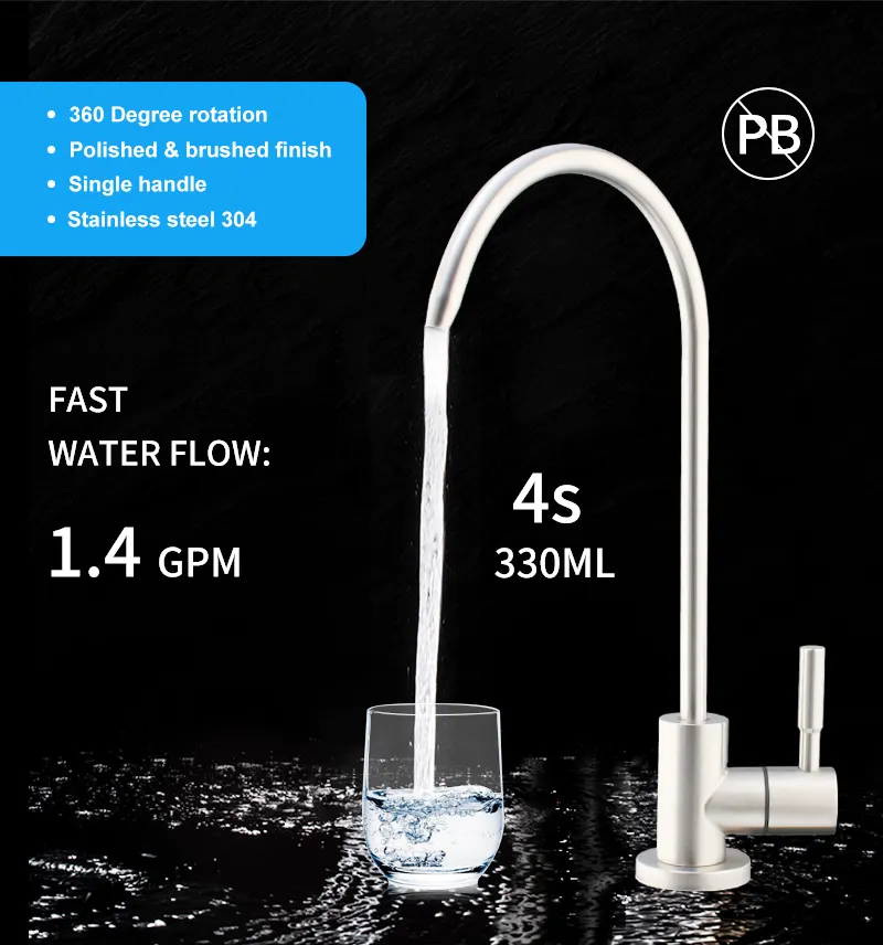 SUS304 faucet drinking water filter faucet tap purifier stainless steel RO water ceramic water purifier faucet