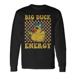 Camiseta de Manga Larga Big Duck Energy con Diseño de Pato de Goma Amarillo, Producto Promocional - Product Image 1