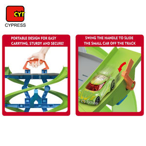 Pistas <span class=keywords><strong>de</strong></span> Carreras <span class=keywords><strong>de</strong></span> <span class=keywords><strong>Coches</strong></span> con 8 <span class=keywords><strong>Coches</strong></span> <span class=keywords><strong>de</strong></span> Aleación Fundida a Presión con Ruedas Libres, Pista <span class=keywords><strong>de</strong></span> Juguete para Niños con Estacionamiento - Product Image 3