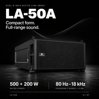 Enceinte Line Array active pleine gamme LA-50A, double haut-parleur néodyme de 6 pouces, 500+200W, enceinte PP pour scène, église, événement