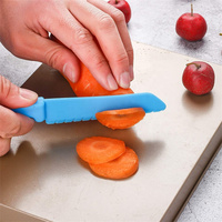 Kinder Veilig Roestvrij Keukenmessenset Kindvriendelijke Chef-Kok Nylon Messen Voor Groenten En Fruit