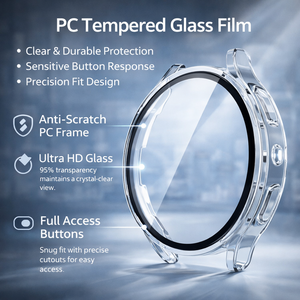 Nouvelle coque de protection transparente en verre trempé PC rigide pour montre connectée <span class=keywords><strong>Samsung</strong></span> Galaxy <span class=keywords><strong>Watch</strong></span> 7 6 <span class=keywords><strong>5</strong></span> 4 - Product Image 5