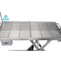 Table d'opération vétérinaire OSCAT en acier inoxydable avec plusieurs options de mailles pour hôpitaux vétérinaires et cliniques vétérinaires