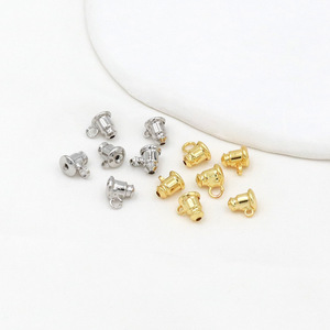 Pendientes y tapones para los oídos hechos a mano - Pendientes y tapones para los oídos con forma de bala de oro de 18 quilates (A47) - Product Image 4