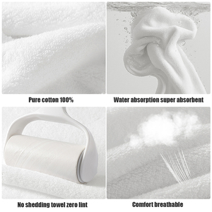 Logo personnalisé broderie organique 100% coton blanc salle de bain hôtel ensembles de serviettes de luxe hôtel <span class=keywords><strong>main</strong></span> visage bain lavage serviettes - Product Image 2