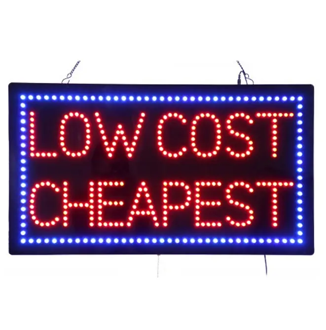 17*31 Inch High Bright LOW COST CHEAPEST Store Sign, Advertising Indoor Signboard Led Flashing Signage for Office Govertment
