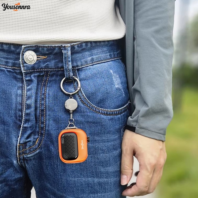 Yousonnra Portable Wearable Audio 129dB Loud IP69K Waterproof 30M Indoor Connect Clip On Style