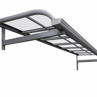 Auvent de fenêtre en aluminium de qualité supérieure, cadre en alliage d'aluminium 6063-T5, couverture de toit en PVC résistante aux chocs pour patio et jardin