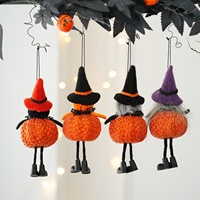 1/4PCS Festival Fête Scène Halloween Décoration Fil d'Or Citrouille Sorcière Poupée Suspendue