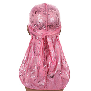 HZM-19123 mode haute qualité Rose <span class=keywords><strong>motif</strong></span> Hip Hop soyeux Durags pour hommes tache soie Pour Hommes <span class=keywords><strong>Durag</strong></span> - Product Image 2