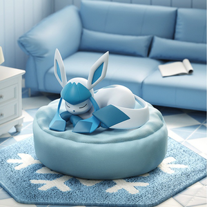 ฟิกเกอร์อนิเมะอีวุยน่ารักในท่าทางการนอนหลับ วาโปเรียน ซิลเวียน เอสเปียน อัมเบรียน ของขวัญคริสต์มาสสำหรับเด็ก ของเล่น การ์ดเกมโปเกมอน - Product Image 3