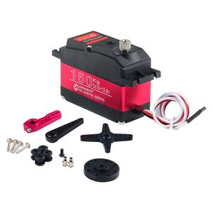 270 Độ 150Kg <span class=keywords><strong>12V</strong></span> Ds51150 Kỹ Thuật Số <span class=keywords><strong>Servo</strong></span> Kim Loại Đầy Đủ Bánh Không Thấm Nước IP67 <span class=keywords><strong>RC</strong></span> <span class=keywords><strong>Servo</strong></span> Với 25T <span class=keywords><strong>Servo</strong></span> Cánh Tay Cho 1/5 <span class=keywords><strong>RC</strong></span> Xe Robot Thuyền - Product Image 1