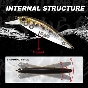 Señuelo de Pesca Minnow de 75mm y 8.5g, Hundimiento Rápido, para Agua Salada y Dulce, Cebo Duro para Lubina, Lucio, Trucha, Lucioperca, Lanzamiento Largo - Product Image 4