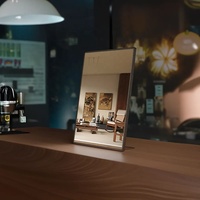 Boîte à lumière LED ultra-mince personnalisée boîte à lumière Menu de restaurant en verre trempé avec cadre en aluminium