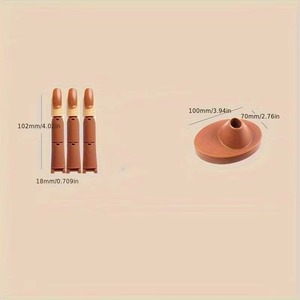 Kit d'<span class=keywords><strong>ongles</strong></span> artificiels en silicone détachables <span class=keywords><strong>pour</strong></span> débutants, main d'entraînement mécanique avec doigts mobiles et base - Product Image 5
