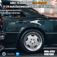 Jantes Aero Forgées Sur Mesure Viaol 18x8.5 18x10 5x112 Argentées à Bord Dégradé Adaptées aux Mercedes W124 R129 W140