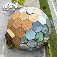 Dôme hexagonal préfabriqué, tente géodésique pour hôtel de glamping de luxe