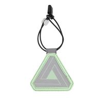 Plaque triangulaire réfléchissante en cuir haute visibilité, étiquette réfléchissante suspendue pour selle de vélo, réflecteur de sécurité arrière pour vélo