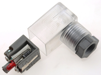 Bobine solénoïde pneumatique PLC K33 K33, connecteur mâle avec lampe, type de borne DIN, 2 pôles, 2,1 A, noir