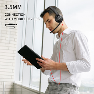 BINNUNE BH03 Wired Over-Ear Office Headset with <b>Microphone</b> <b>for</b> <b>PC</b>, Laptop, Call Center - Product Image 5